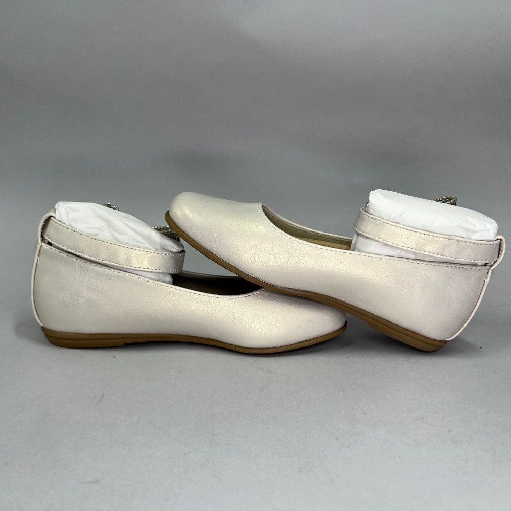 Rachel Shoes Little Girl's Size 13 Pearl Ballet Dance Sparkly Bow Slip On Flats - Picture 7 of 10